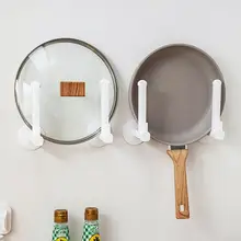 穴あけ不要で便利！キッチン用壁掛け鍋ラック【多機能・鍋やまな板収納】