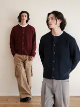 ショートカーデ レディース ウール混 立体アーガイル柄 お正月 迎春 冬「CARPEM」