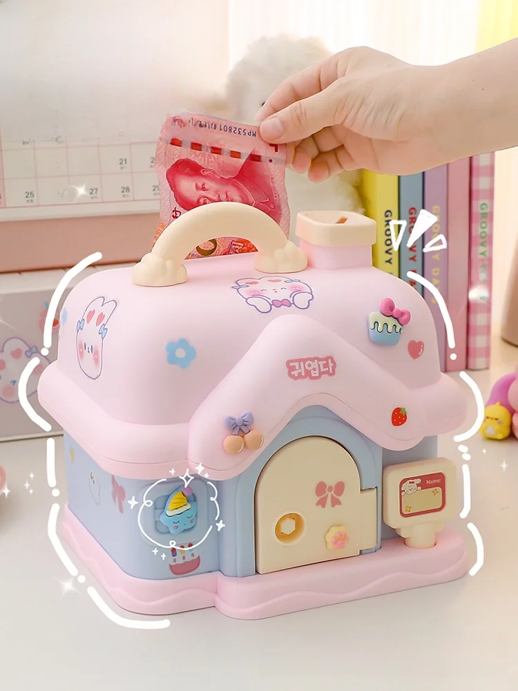 子供用貯金箱：女の子向け可愛い小屋デザインで贈り物に最適