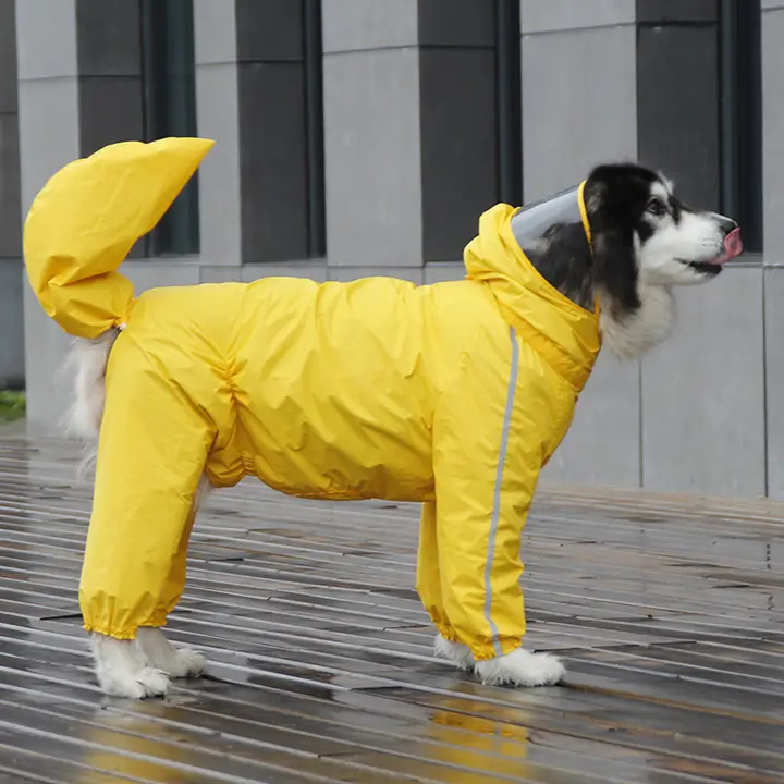 大型犬用全覆いレインコート【防水・ゴールデンレトリバー・ラブラドール・サモエド・ボーダーコリー・ハスキー・ジャーマンシェパード・柴犬】