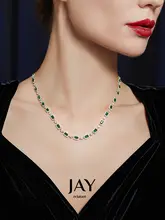 ヴィンテージ風グリーンネックレス【軽奢・ロックカラー・ペンダントアクセサリー】