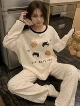 春夏用の可愛いドット柄パジャマ【極上の柔らかさ・インナー・ルームウェア・秋用】（セットアップ対応）