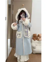 甘美で清新なロリータウールコートとスカーフ【冬季用・中長丈】（セットアップ対応）