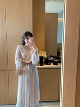 梨花落 フラワープリントワンピース【春用・ミディ丈・女性用】