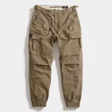 アメカジスタイル メンズ厚手パンツ【多ポケット・束脚デザイン・アウトドア用】