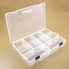 透明プラスチックデスク収納ボックス【多段仕切り・整理用小物入れ・アクセサリーボックス】