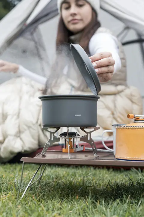 Naturehike アウトドアキャンプ鍋セット【携帯式・調理器具・食器付き】