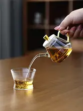 耐熱ガラス製の茶ポットとカップのセット【小容量・花茶用】（セットアップ対応）