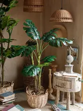 室内用大型観葉植物 モンステラ風人工樹木【落地用・リアルな造形】