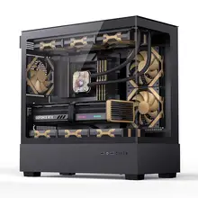 全景デザインの360水冷式ATXパソコンケース【非柱型・ハイファイオーディオ対応】