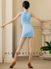 子供用ラテンダンス衣装【無袖トップス・フレアスカート・ダンス練習・演出用】（セットアップ対応）