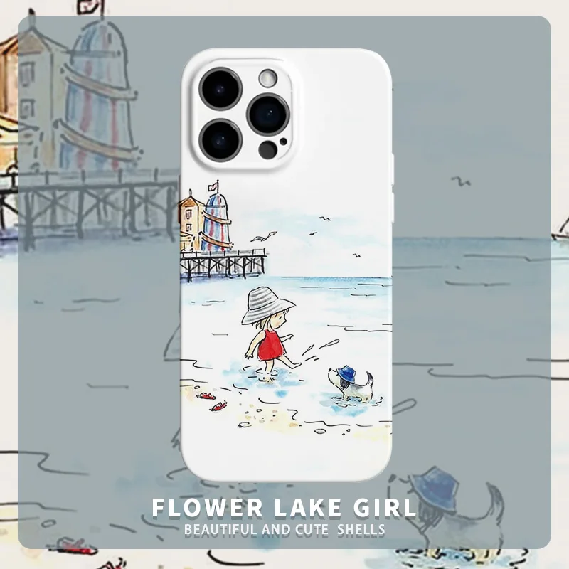 水色スマホケース 海辺の爽やかデザインで日常を彩る