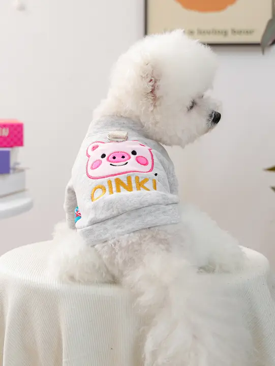 春秋用ペット用フード付きトレーナー【可愛いデザイン・犬猫兼用】