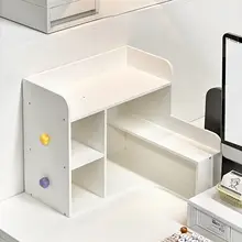 デスク用コーナー収納ラック【女子向け・文具収納・分類整理】