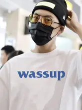 半袖Tシャツ メンズ アメリカン風 ストリート ヘビーウェイト 綿100% ペアルック インスタ映え 夏「WASSUP HEODS」