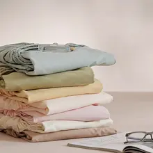 極上の柔らかさの無地ベッドシーツ【コットン製・厚手・秋冬用】