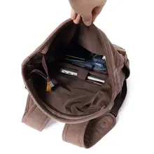 シンプルな学院風レトロロールトップバックパック【アウトドア・キャンプ・帆布・トラベル用】