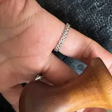 リング シルバー925 ケーブル編み ツイストデザイン 「For handmade」