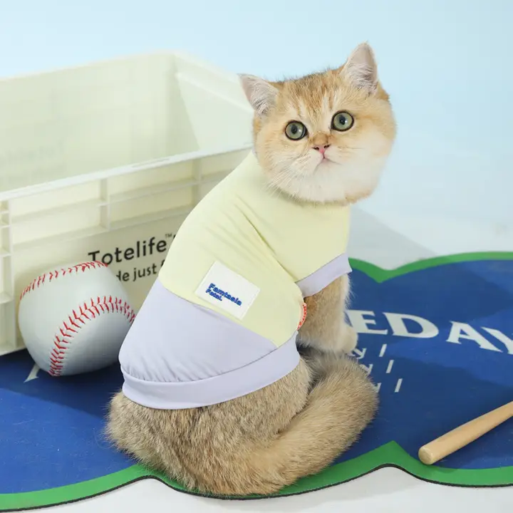 ペット用 夏用薄手猫用トップス【通気性あり・脱毛防止・子猫用】