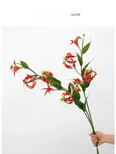 造花 グロリオサ アーティフィシャルフラワー リアル 上品 リビング ダイニング 寝室 インテリア 「Tlife Galan」