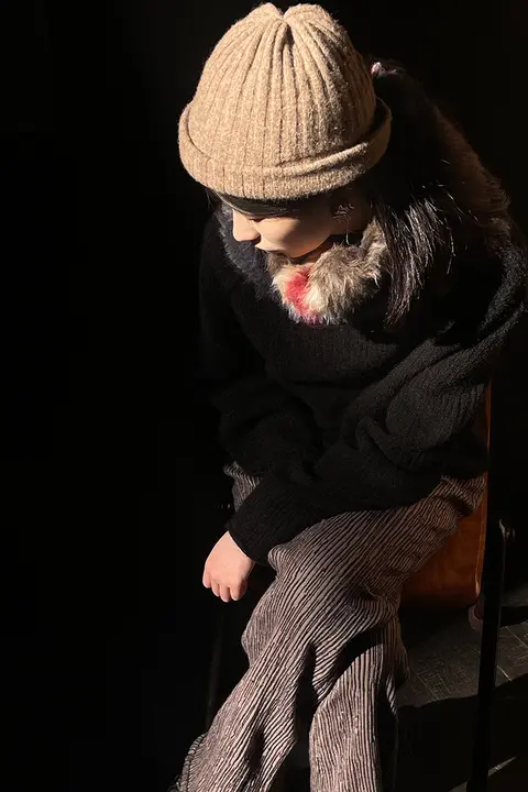 オーストラリアウール微コク形ハイネックニット【独立デザイン】