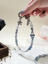 青花瓷デザインの禅スタイルスマホストラップ【防止付・ギフト向け】