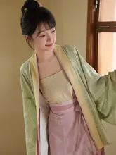春夏用の褶みデザインの八破裙【漢服・秋木木デザイン】（セットアップ対応）