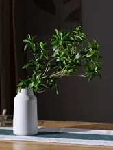 フェイクフラワー 偽の緑植物 室内装飾 リビング用ベル テーブル装飾 木材