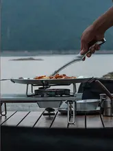 火枫 ステンレス製 バーベキュートング【アウトドア・レザーケース付き・料理用】