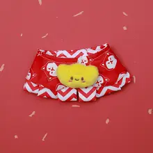 猫と犬用の新年花柄元宝型ネックカバー【和風デザイン・祭り装飾】
