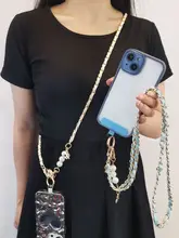 スマートフォン用パールストラップ付き斜め掛けショルダーバッグ【頑丈・おしゃれ・スピーカーケース】