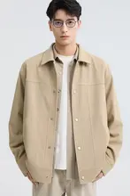 シンプルで洗練されたデザイン！メンズ翻領工装ジャケット【カジュアル通勤用・春秋対応】