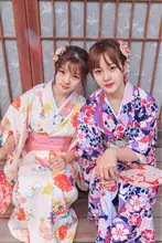日本の着物女性和風改良 バスローブ