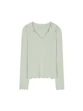 体型カバー！長袖Tシャツ【春用・カジュアル・襟付き・ニット】