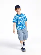 通気性のあるストレッチデニム 男の子用ショートパンツ【夏用・デザインシンプル】