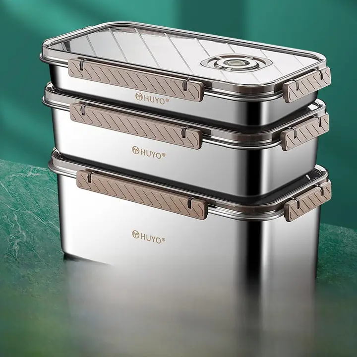 大容量密閉食品保存容器【304ステンレス製・冷凍・冷蔵用・フルーツ収納】