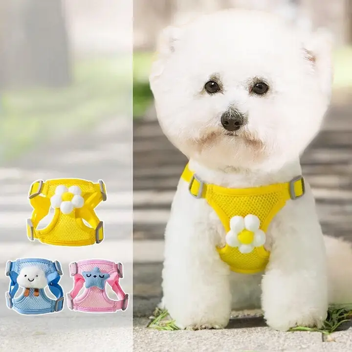 通気性に優れた軽量犬用ハーネス【メッシュ・夏用・中小型犬対応】