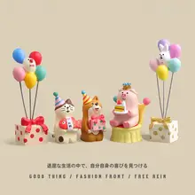 お祝い 置物 インテリア かわいい 豚 ハッピーバースデー デコレーション プレゼント 友人