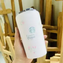 桜デザインのシリコンコーヒーカップカバー【透明・耐衝撃・滑り止め・全包カバー】