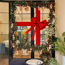 クリスマス装飾用リボン【屋外ウィンドウ用・雰囲気作りに最適】