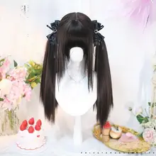ロリータスタイル フルウィッグ【前髪あり・ツインテール・オシャレ髪型】