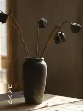 陶製の花瓶 インテリア 飾り用 ドライフラワー 小さめのプランター リビングに最適 水耕栽培可能