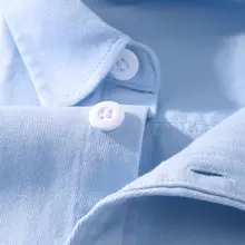 秋にぴったり！スカイブルーのデザイン工装シャツ【シンプルで重厚な印象・カップル向け】
（セットアップ対応）