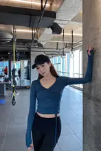 レディース 短丈フィットネスTシャツ【ウエスト見せ・ダンス・ヨガ用・伸縮性あり】