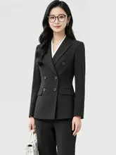 黒のビジネススーツジャケット【レディース・春秋用・面接・通勤・小柄対応】