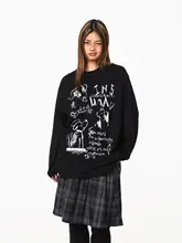 小犬プリントの長袖Tシャツ【カジュアル・ゆったりフィット・春秋用】