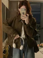 ブラウンスエードショートジャケット【春秋用・女性用・バイカー�スタイル】