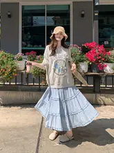重工刺繍入りフレアスカート【秋用・フリルデザイン・大きいサイズ対応】
