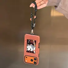 かわいらしいデザインのスマホケース【ストラップ付き・iPhone対応】