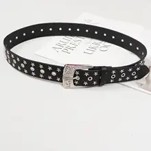 ベルト ユニセックス レオパード柄 スターズ デザイン デニムコーデ Y2K